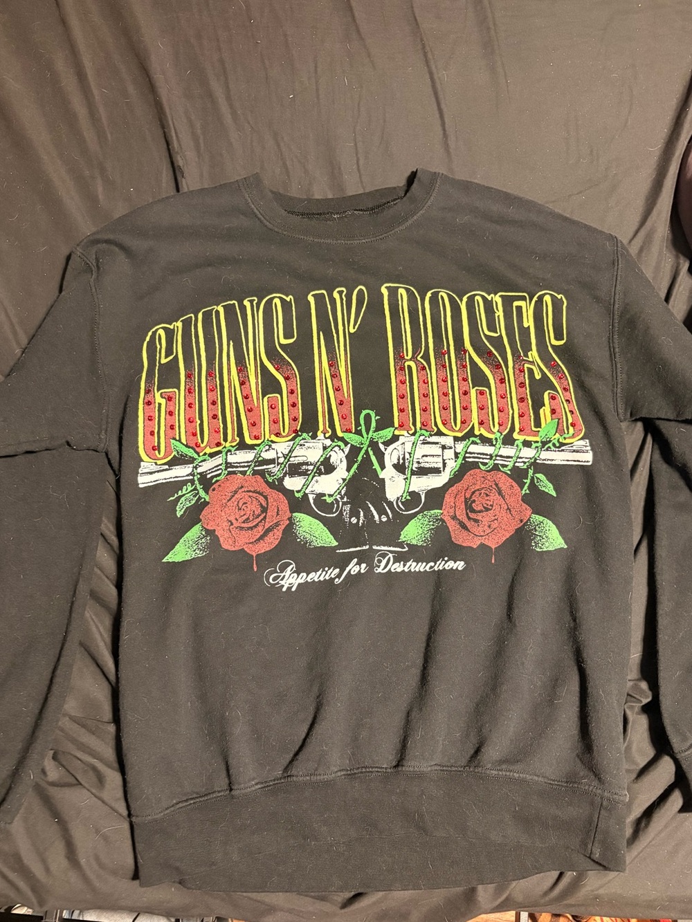 Guns N' Roses Black Graphic Sweatshirt - Appetite for Destruction